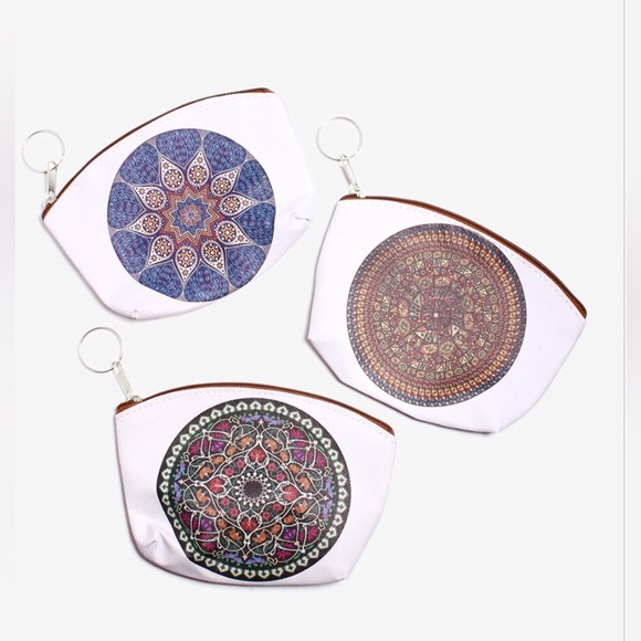 Handbags - 1 LEFT !! Mandala coin mini purse random)